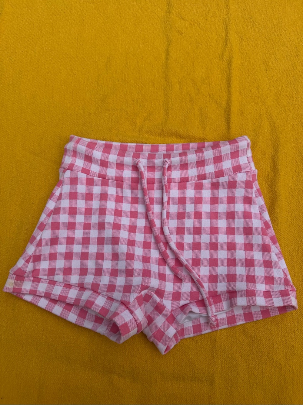 Seea Pink Gingham Drawstring Women’s Shorts / swim shorts